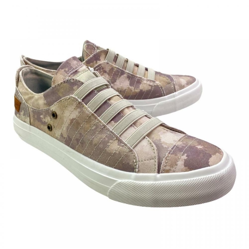 🏷️ BLOWFISH MALIBU "Marley" Slip-on Canvas Decorative Lace Sneakers 8.5 Lt. Camo